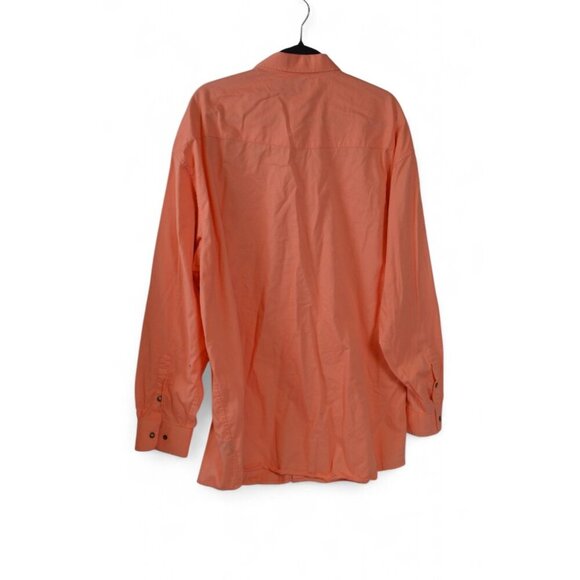 Panhandle Slim Western Shirt Men's XXLT Orange Pearl Snap Long Sleeve - Picture 4 of 4